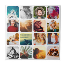 16 rutnät för bildvägsplattor, vitt Ram Kakelplatta