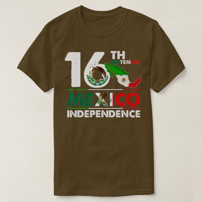 16 september Mexiko Independence day 2022 Mexiko T Shirt (Design framsida)