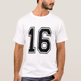 16 sixteen varsity num t shirt
