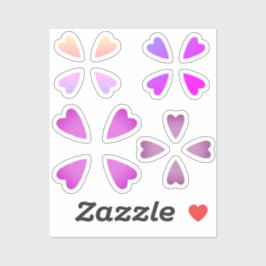 16 Små hjärtan Klistermärken