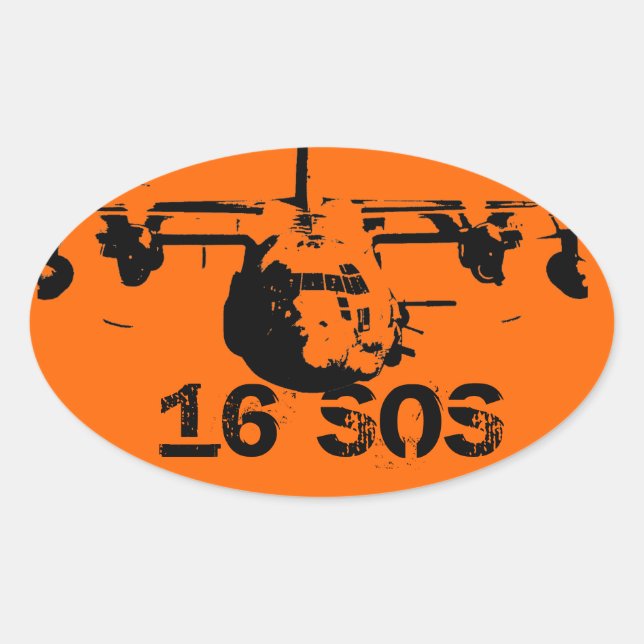 16 SOS-etikett Ovalt Klistermärke (Framsida)