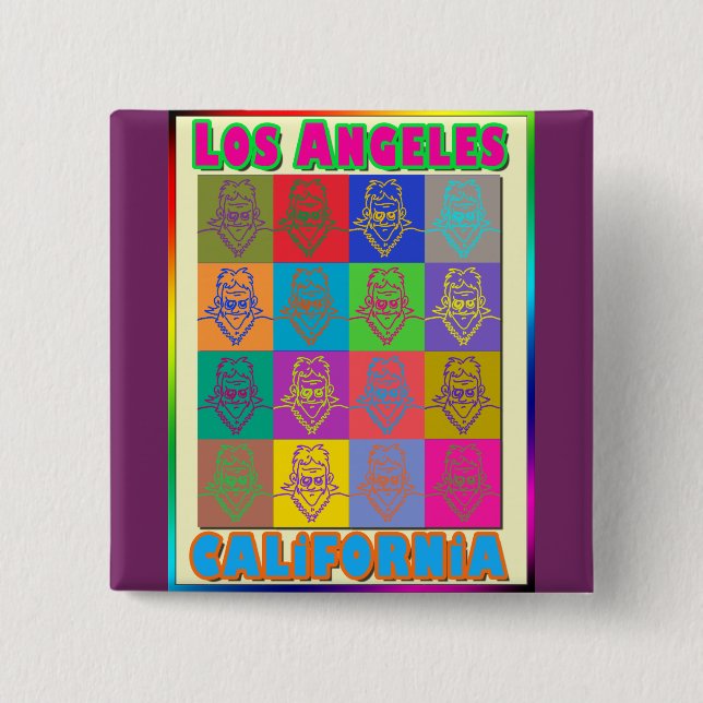 16 Surfers Los Angeles Button Knapp (Framsida)