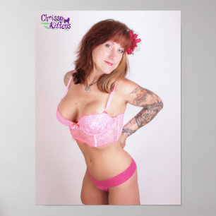 16 tum x 12 tum Kittens Pinky Poster