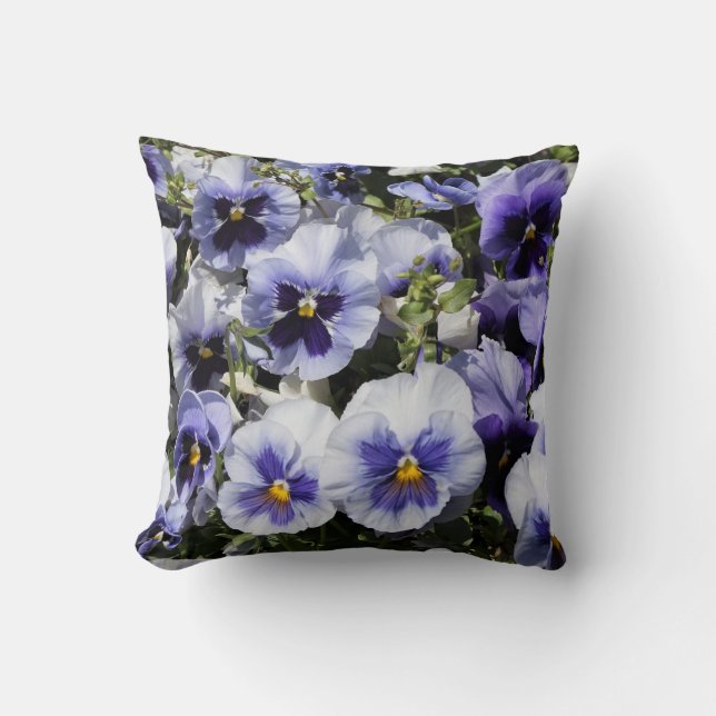 16-tums x16-tums Lila-paneler Kudde (Framsida)