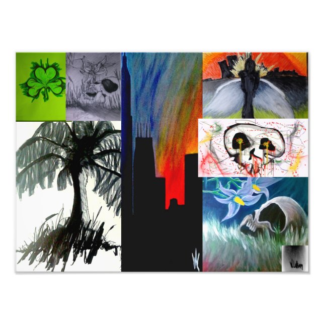 16-tums x 12-tums, konstnärligt insamlingsfoto Pap Fototryck (Framsidan)