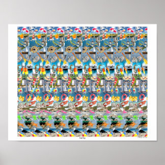 16-tums x 14-tums "segling" 3D-Poster med Magic Ög Poster