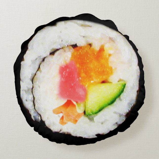 16-tums Zabuton Japansk cushion sushi Rund Kudde (Baksidan)