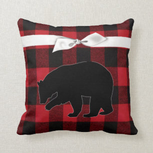 16"x16" Dekorativ kudde Red Buffalo Pear Black
