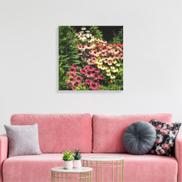 16"x16" Echinacea Canvastryck