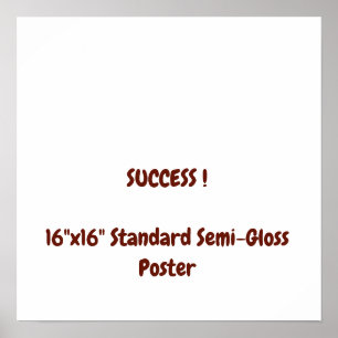 16"x16" Standard halvblank affisch