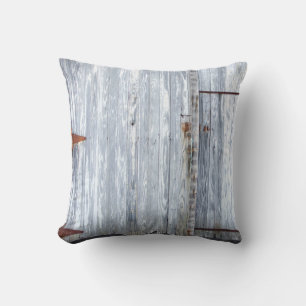 16" x 16" Dekorativ kudde White Tvätta Wood Barn D