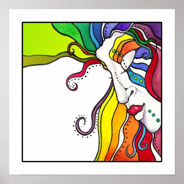 16" X 16" POSTER Electra Pop Art Diva (Framsidan)