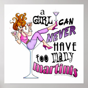 16" X 16" POSTER - FÖR MÅNGA MARTINIS