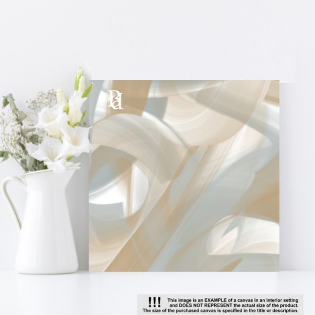 16 x 16-tums Sandy Tornado Trend Abstrakt Art Beig Canvastryck (Skapare uppladdad)