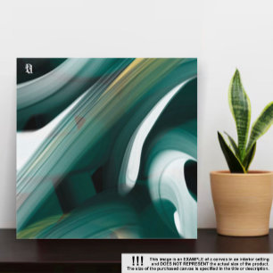 16 x 16-tums Trend Abstrakt Art Canvas Black White