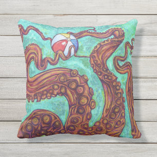 16 x 16 Utomhus Kraken Beach Dekorativ kudde