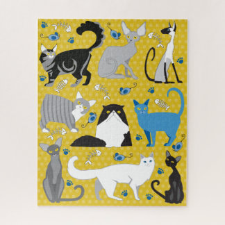 16 x 20 Cat Lovers Puzzle for Colorblind People Pussel