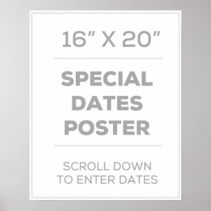 16" x 20" speciell dataaffisch poster
