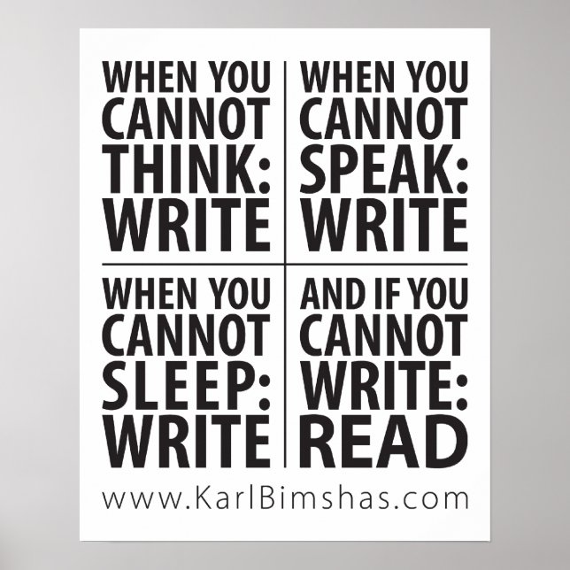 16 x 20 tum När Skrivan ska Poster (Framsidan)