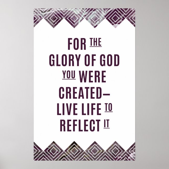 16 x 24 Lila Marble Art Print Semi Gloss Poster (Framsidan)