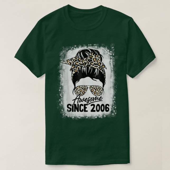 16 Years Old Awesome Since 2006 Leopard 16th Birth T Shirt (Design framsida)