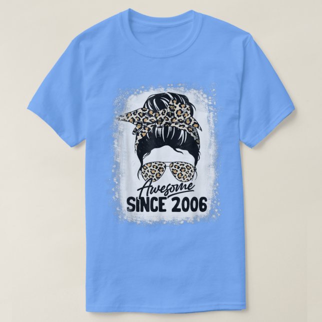 16 Years Old Awesome Since 2006 Leopard 16th Birth T Shirt (Design framsida)