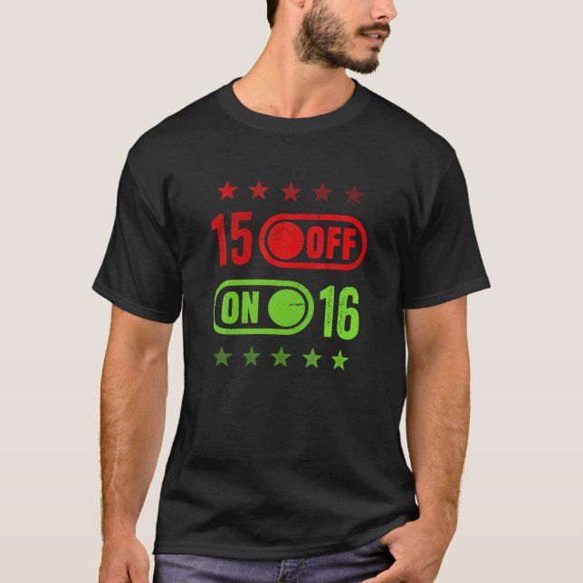 16 Years On Switch 16Th Birthday Funny Anniversary T Shirt (Framsida)