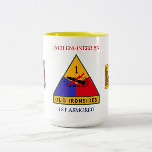 16TH 1ST ARMORED MUGG för INGENJÖRBATALJON