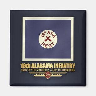16th Alabama infanteri (f10) Magnet