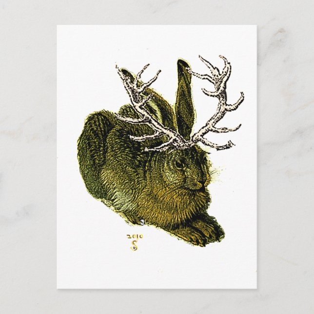 16th århundrade Jackalope Vykort (Framsida)