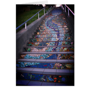 16th Avenue Tiled Steps #3-kort Hälsningskort