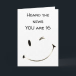 **16th*** BIRTHDAY A UNDERBAR TEENAGER Kort<br><div class="desc">HOPPAS ATT BIRTHDAY ***ÄR LIKA SPECIELL SOM DU ÄR **** TACK FÖR ATT STOPPA MED 1 AV MINA 8 LAGRAR OCH KOMMER IHÅG ATT DU KAN ÄNDRA VERSEN INSID OCH UT!!!!!!!</div>