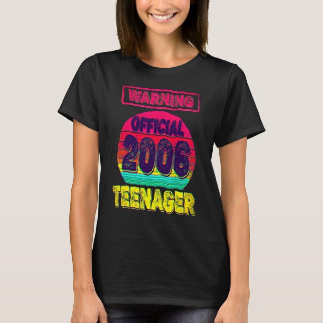 16th Birthday Born In 2006 Men Women 16yrs Old Tee (Framsida)