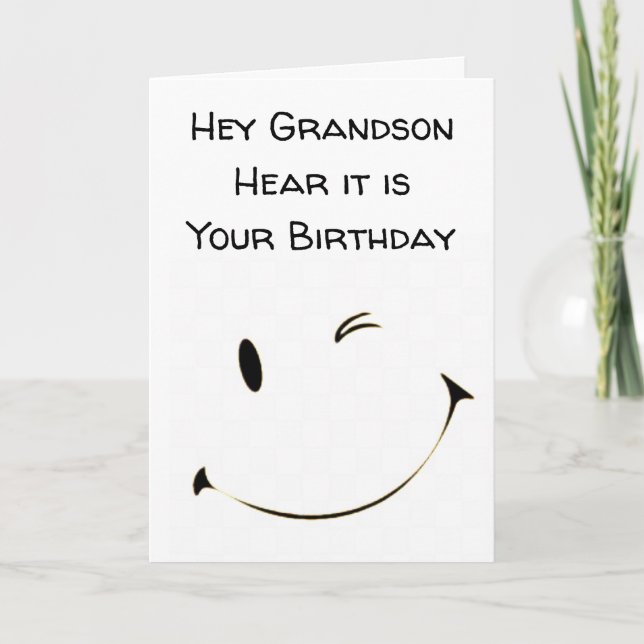 **16th*** BIRTHDAY FOR A ***SPECIELL GRANDSON*** Kort (Framsida)