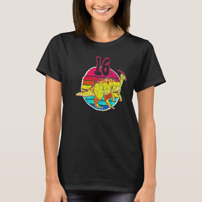 16th Birthday I Parasaurolophus I Family Matching T Shirt (Framsida)