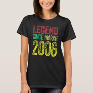 16th Birthday March Born Shirt 16 Years Legend Sin T Shirt