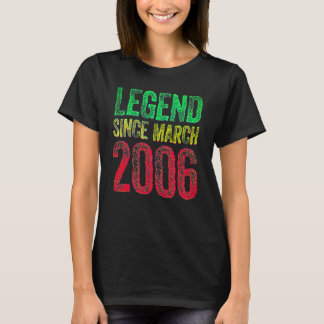 16th Birthday March Born Shirt 16 Years Legend Sin T Shirt