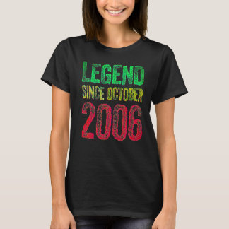 16th Birthday October Born 16 Years Legend Since 2 T Shirt
