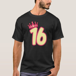 16Th Birthday Queen Girls Happy Birthday Party Fun T Shirt