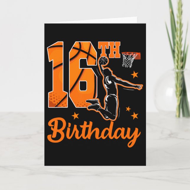 16th Birthday Sketll Theme 16 Year Old Boy Party  Kort (Framsida)