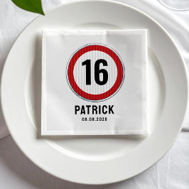 16th Birthday Speed Limit Sign - ANY AGE Pappersservett