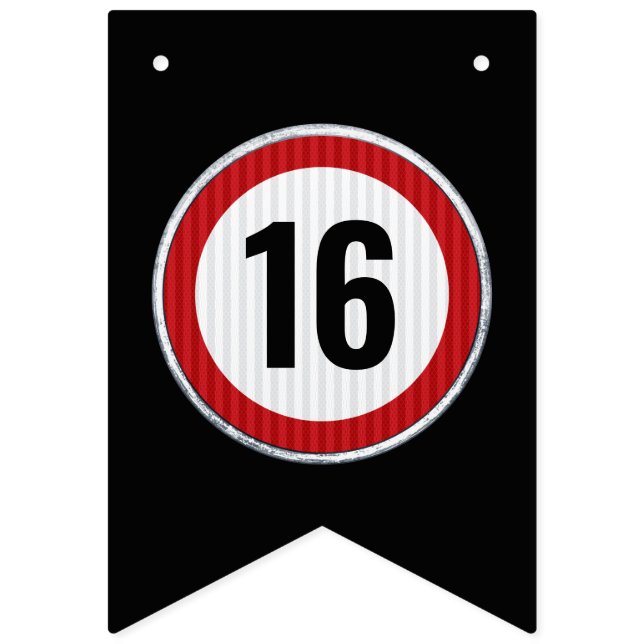 16th Birthday Speed Limit Vimplar (Första flaggan)