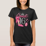 16th Birthday. Sweet 16 girl’s T Shirt<br><div class="desc">Sweet 16th Birthday design. 16th Birthday design for girls,  young ladies,  teens. Featuring PRINTED tiara/crown,  high heel shoe,  cupcake and number 16 design. 
This glamorous design is a perfect gift for 16 years old friend,  daughter,  sister,  young lady. The great idea for 16th birthday party celebration.</div>