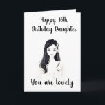 ****16th BIRTHDAY**** TILL VÅR "LOVELY DAUGHTER"** Kort<br><div class="desc">DIN **LOVELLT DAUGHTER** KOMMER ATT VARA SÅ LYCKLIG ATT TA EMOT DETTA KORT FRÅN "DIG" OM ATT ALLA VIKTIGA ****16th**** BIRTHDAY OCH KOMMER ATT FÖRSÖKA DET FÖR - ALLT JAG ÄR SÄKER!  KOMMA IHÅG ATT DU KAN "ÄNDRA ÅLDERN" I EN SEKUND OM DET BEHÖVS:)</div>
