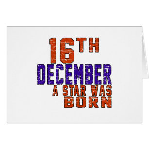 16th December var en stjärna född Hälsningskort