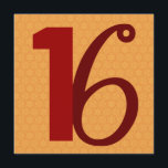 16th Den enorma födelsedagen numrerar guld- och Inbjudningar<br><div class="desc">Skapa precis den 16th födelsedaginbjudan som du önskar med denna moderna guld- och burgundy design. Tillfoga ditt party specificerar på baksidaen av kortet.</div>