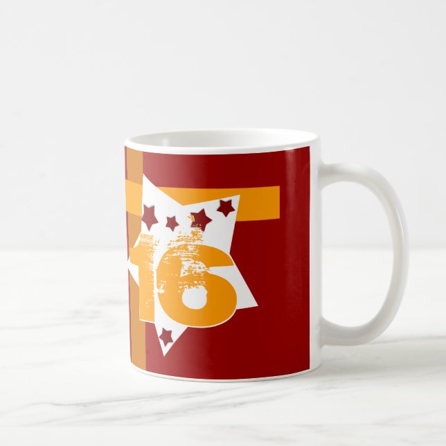 16th Födelsedag eller NÅGRA årsstjärnor V09 Kaffemugg (Höger)
