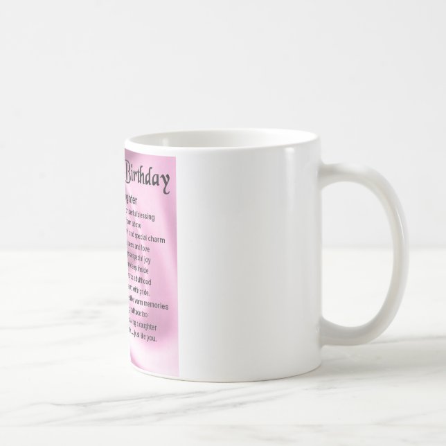 16th födelsedag för dotterdikt kaffemugg (Höger)