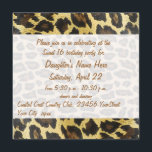 16th födelsedag för guld- Leopardtryck Inbjudningar<br><div class="desc">Söta 16 födelsedagsfest inbjudan med ett glansigt guld- leopardpälstryck planlägger.  Den dubbelsidiga designen låter rum för information om OSA.</div>