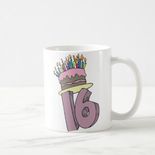 16th födelsedag för lycklig! kaffemugg